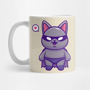 Cute Bat Super Hero Cartoon Mug